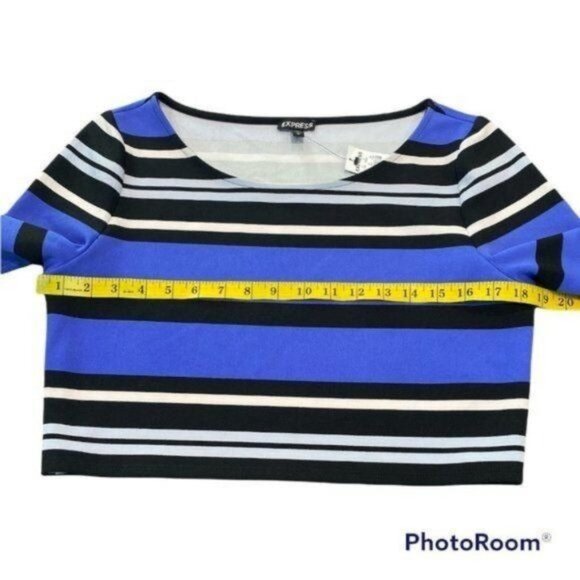 Express Cropped Long Sleeve Top NWT - Picture 6 of 8